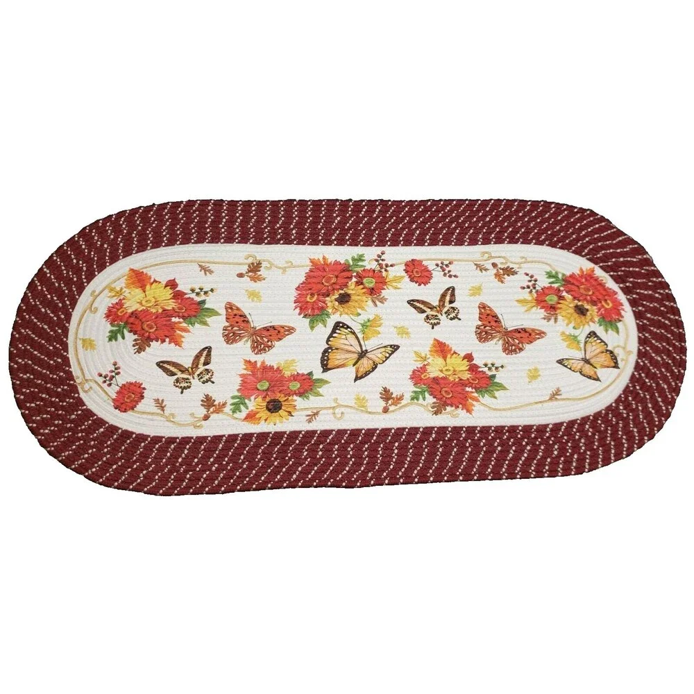 X-Large Oval Braided Kitchen Runner Rug (20